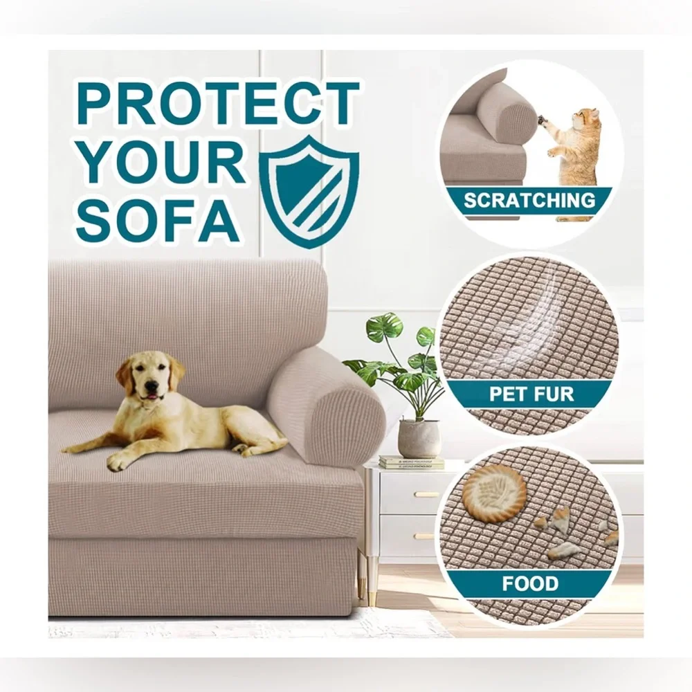 Turquoize ArmChair Slipcover with Individual T Cushion Seat Covers